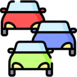 Traffic, people and car density