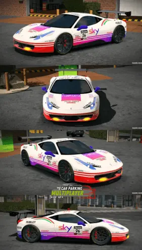 Car Parking Multiplayer Copy Paste Car's Designs in Latest version 10 Ferrari in Car Parking Multiplayer