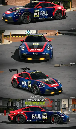 Car Parking Multiplayer Copy Paste Car's Designs in Latest version 12 Porsche 911 GT3